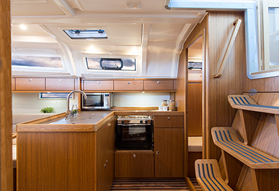 Bavaria 37 Cabinetry and Kitchen
