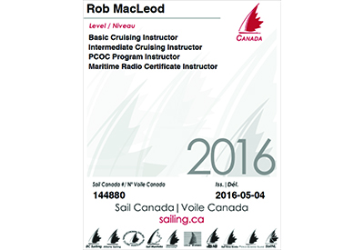 Confident Sailor/Reluctant Sailor 2 - Rob is a certified SailCanada Intermediate Instructor