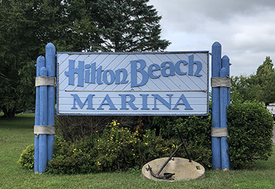 Hilton Beach Marina Sign