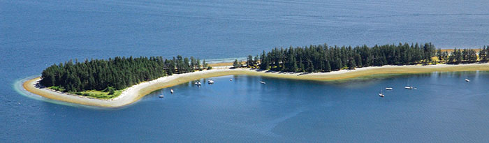 Rebecca Spit Aerial Quadra Island