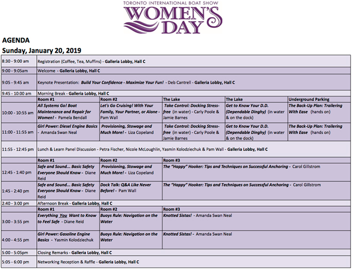 Women's Day Schedule