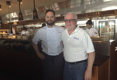 Executive Chef Sam Harris with Bob Nicoll